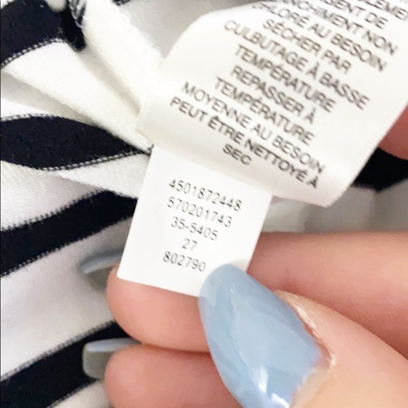 WHBM Striped Skater Off Shoulder Mini Dress - Picture 11 of 11